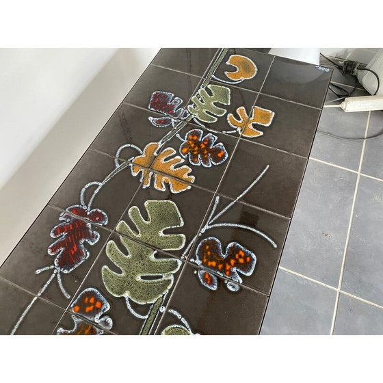 Image 1 of Vintage ceramic and steel coffee table, 1960s