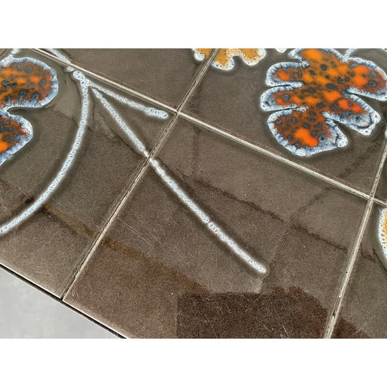 Image 1 of Vintage ceramic and steel coffee table, 1960s