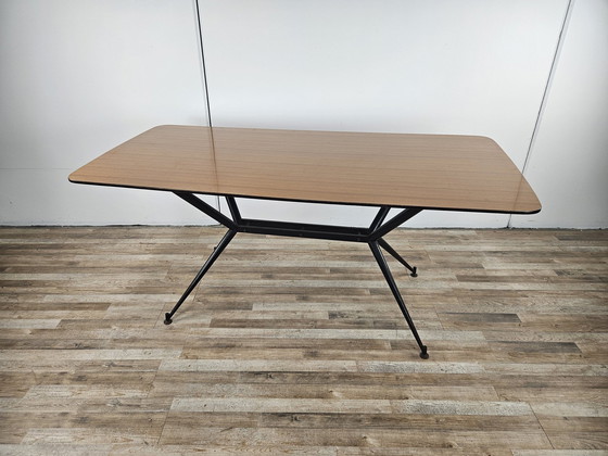 Image 1 of 1960S Vintage Iron Dining Table With Formica Top