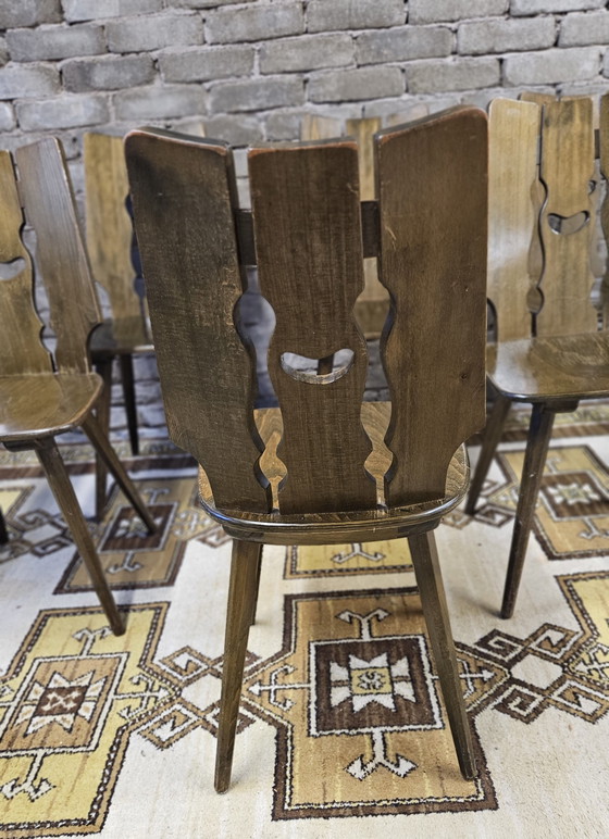 Image 1 of Set Of 6 Vintage 1970s Bistro Chairs