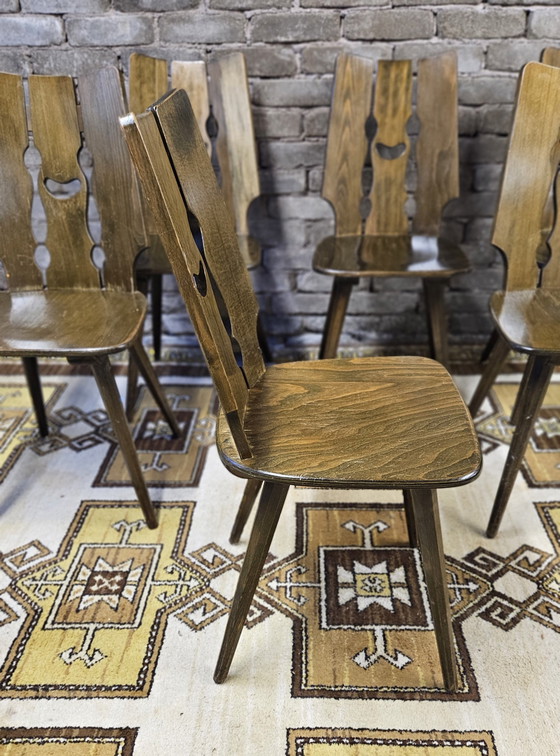 Image 1 of Set Of 6 Vintage 1970s Bistro Chairs