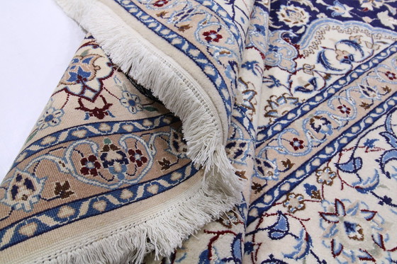 Image 1 of Original Hand-Knotted Persian Carpet Nain 9 La Fine With Silk 320 X 202 Cm Top Condition