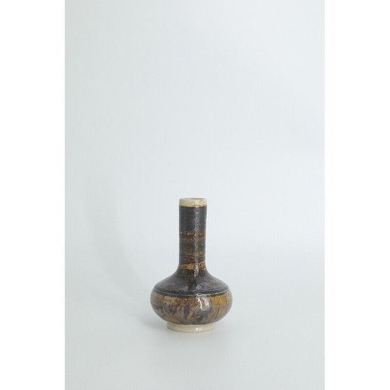 Image 1 of Vaso vintage N°13 in gres di Gunnar Borg per Höganäs Keramik, Svezia 1960