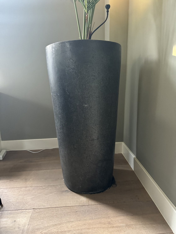 Image 1 of Stone Vase with art palm