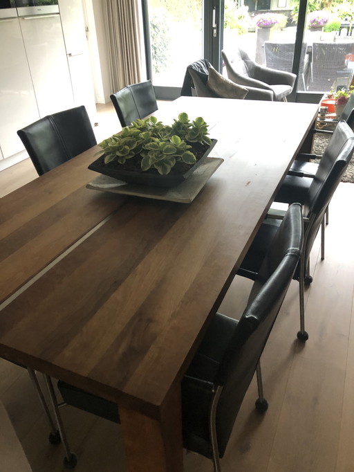 Bert Plantagie dining table with 6 chairs