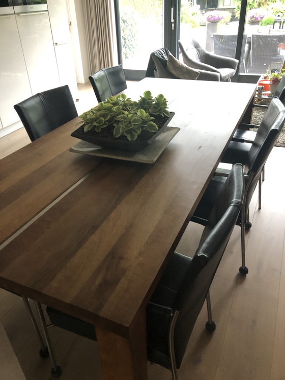 Image 1 of Bert Plantagie dining table with 6 chairs