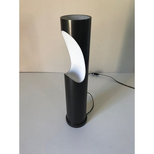 Lampada spaziale vintage atipica in plastica e perplex bianco, 1970