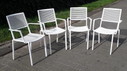 4 chaises Fast Easy blanches empilables