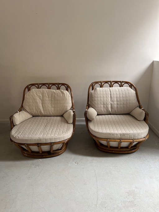 Pair Of Wicker Armchairs