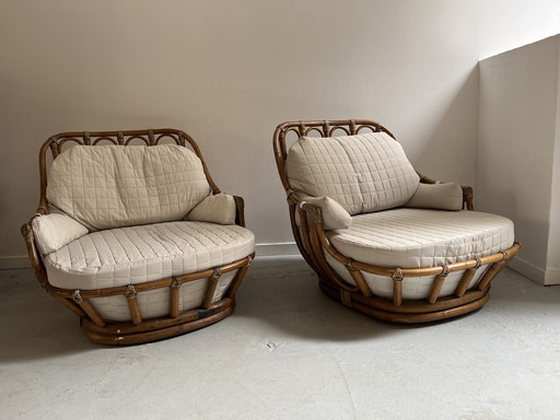 Pair Of Wicker Armchairs