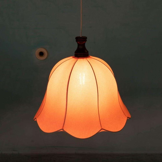 Image 1 of Lampada a sospensione vintage scandinava a forma di tulipano rosa