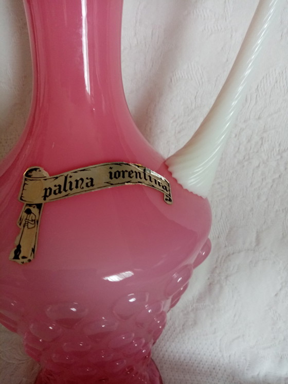 Image 1 of Opalina Glass Jug Fiorentina Florence/Stelvia 50S(37Cm)