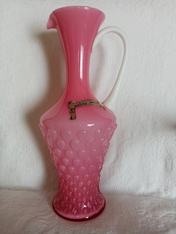 Image 1 of Opalina Glass Jug Fiorentina Florence/Stelvia 50S(37Cm)
