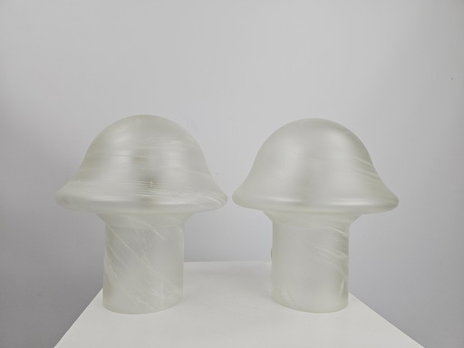 2 lampes de table à champignon Peill & Putzler