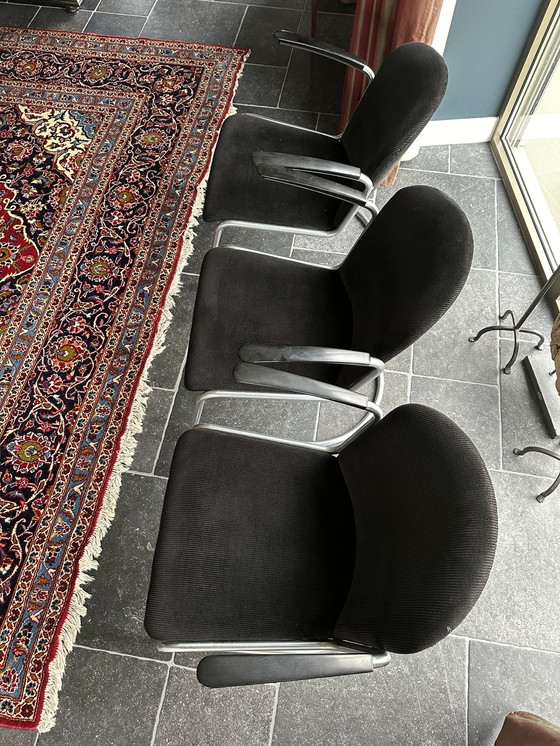 Image 1 of 3x Gispen armchairs 413 L