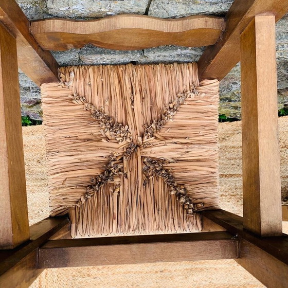 Image 1 of Coppia di sedie vintage in legno e paglia