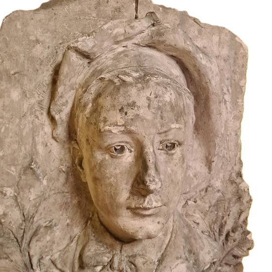 Image 1 of Frans Gipsen Targa raffigurante un giovane soldato, inizio XX secolo