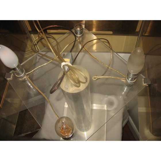 Image 1 of Vintage plexiglass and aluminium lamp, 1970s