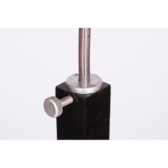 Image 1 of Vintage Art Deco oakwood floor lamp, Czechia 1930s