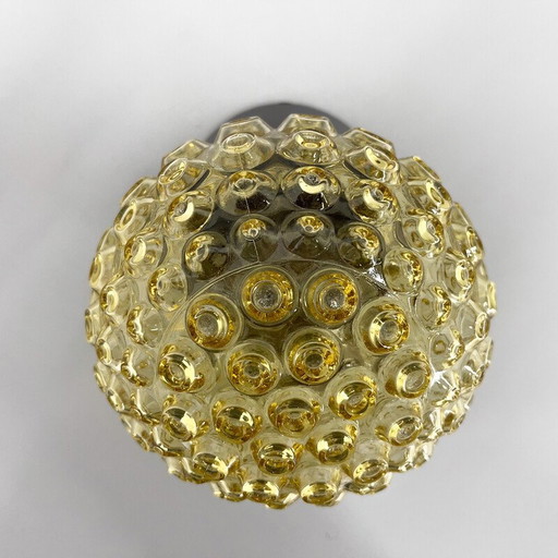 Vintage wall lamp in bakelite and glass, Czechoslovakia 1950