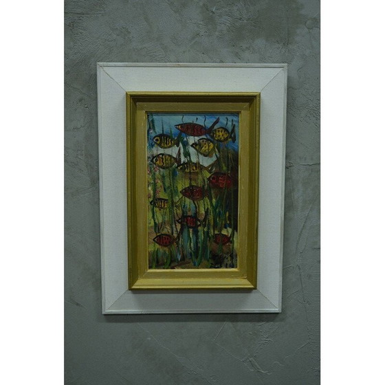 Image 1 of Swedish vintage abstract composition by Louis Zelig, 1960s