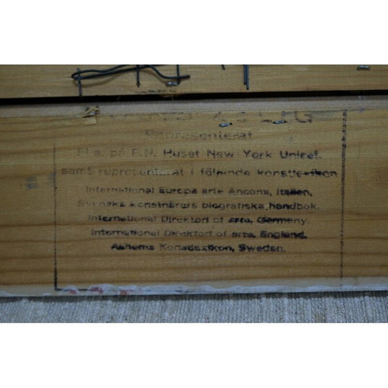 Image 1 of Swedish vintage abstract composition by Louis Zelig, 1960s