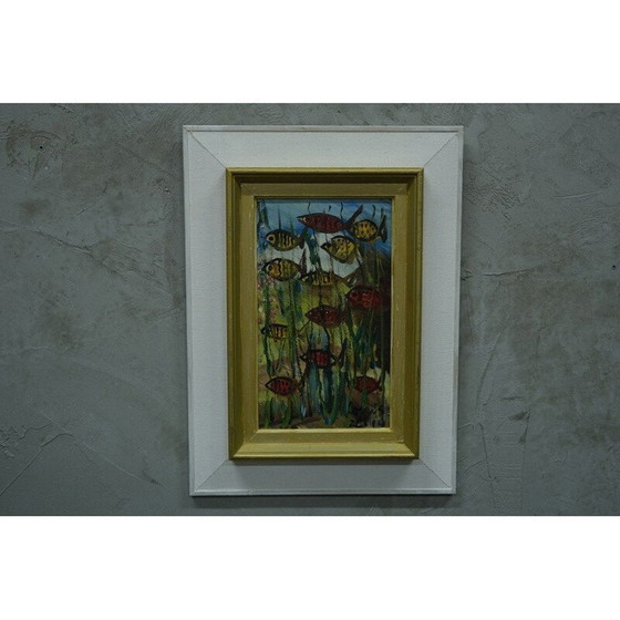 Image 1 of Swedish vintage abstract composition by Louis Zelig, 1960s