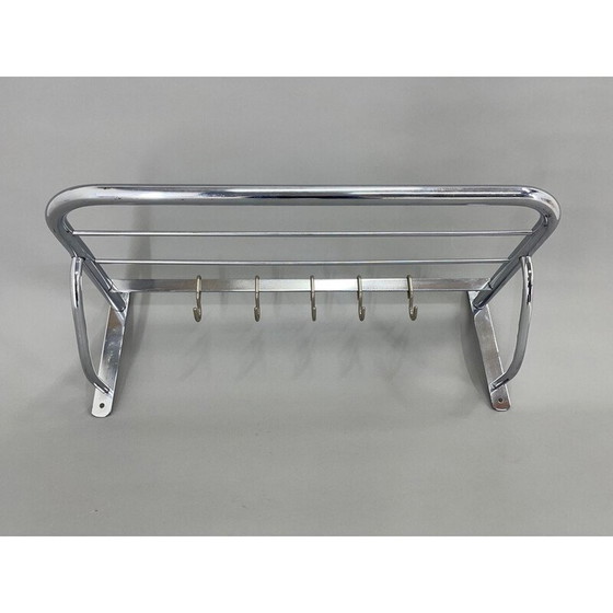 Image 1 of Vintage Bauhaus coat rack in chrome, Czechoslovakia 1930s