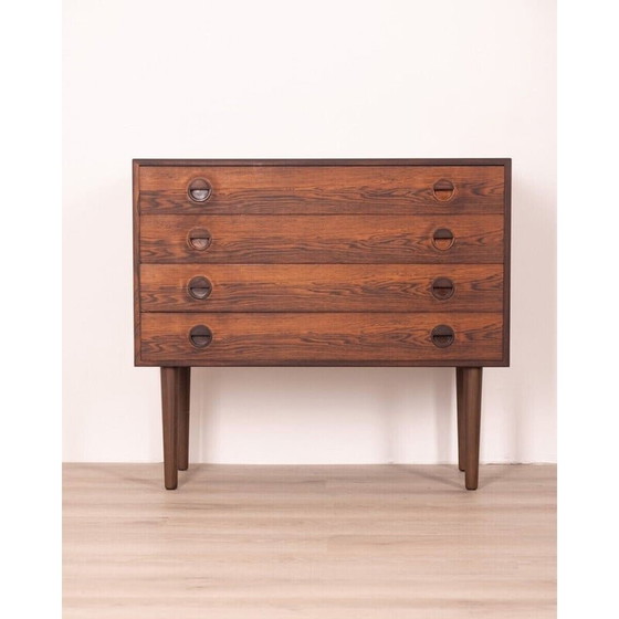 Image 1 of Vintage Danish rosewood chest of drawers with four drawers by Hvidt and Mølgaard, 1960s