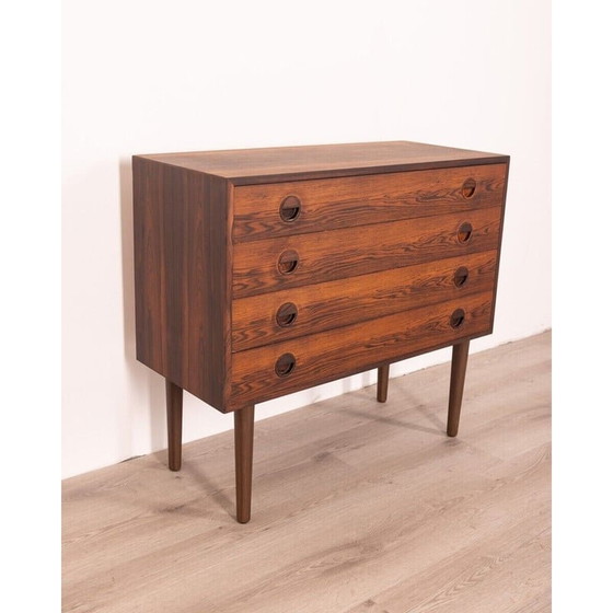 Image 1 of Vintage Danish rosewood chest of drawers with four drawers by Hvidt and Mølgaard, 1960s