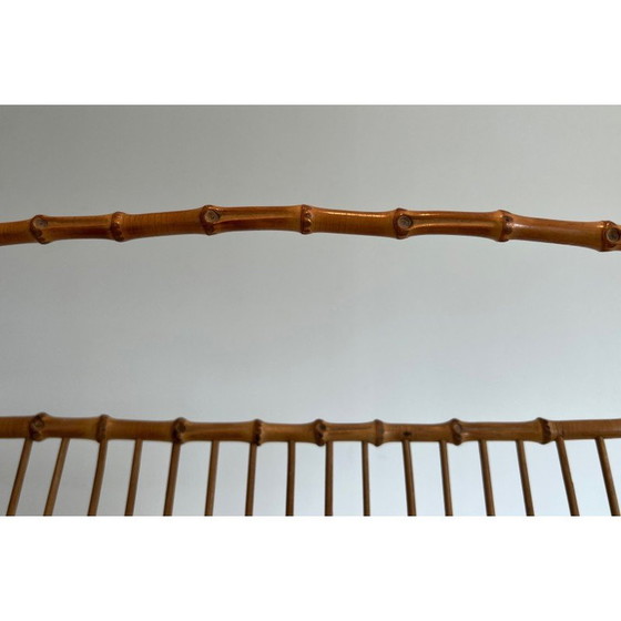 Image 1 of Vintage faux bamboo magazine rack, France 1950