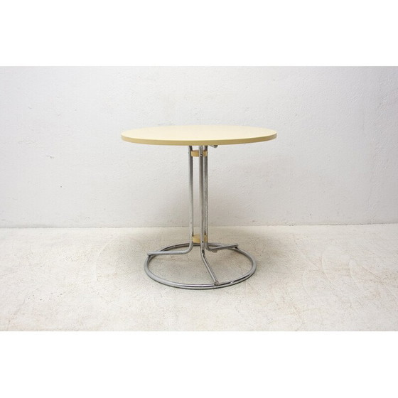 Image 1 of Vintage Bauhaus chrome coffee table, Czechoslovakia 1930s