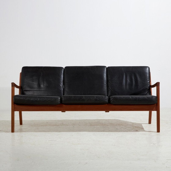 Image 1 of Vintage "Senator" leather living room set by Ole Wanscher for France et Fils, 1960