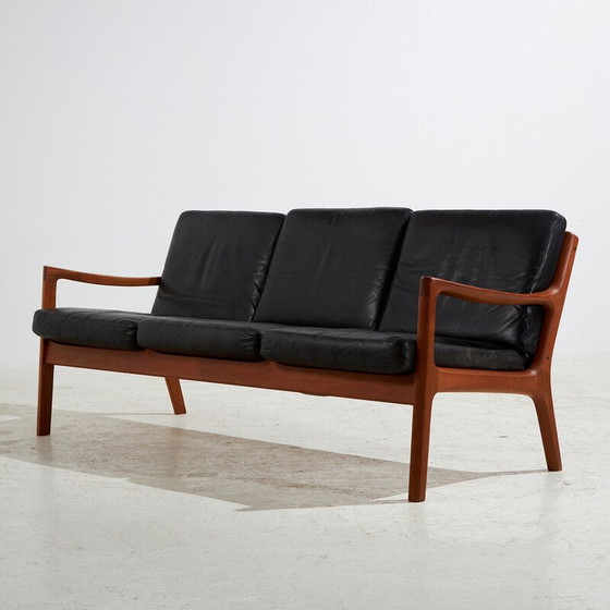 Image 1 of Vintage "Senator" leather living room set by Ole Wanscher for France et Fils, 1960