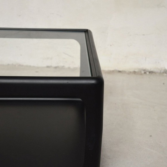 Image 1 of Vintage black lacquered polyurethane coffee table by Peter Ghyczy for Horn Collection, Germany 1975