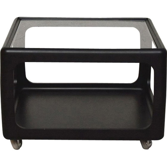 Image 1 of Vintage black lacquered polyurethane coffee table by Peter Ghyczy for Horn Collection, Germany 1975