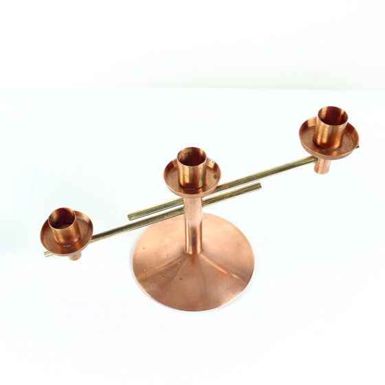 Image 1 of Copper & Brass Candleholder, Czechoslovakia 1970S