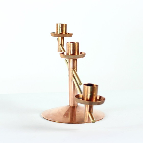 Image 1 of Copper & Brass Candleholder, Czechoslovakia 1970S