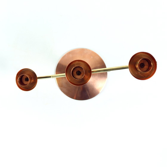 Image 1 of Copper & Brass Candleholder, Czechoslovakia 1970S