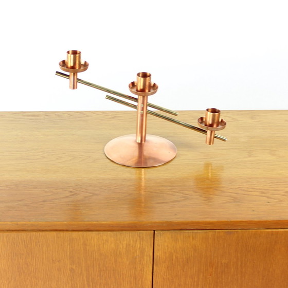 Image 1 of Copper & Brass Candleholder, Czechoslovakia 1970S