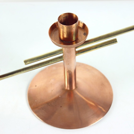 Image 1 of Copper & Brass Candleholder, Czechoslovakia 1970S