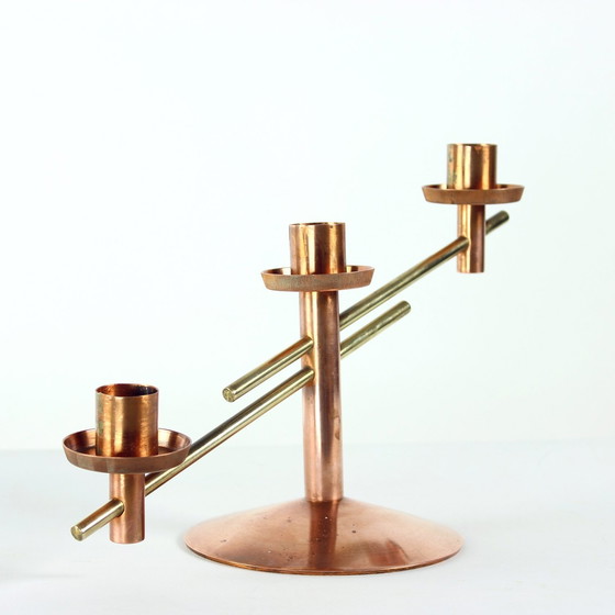 Image 1 of Copper & Brass Candleholder, Czechoslovakia 1970S