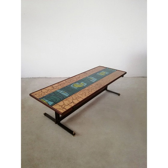 Image 1 of Vintage coffee table in polychrome copper, Italy 1950