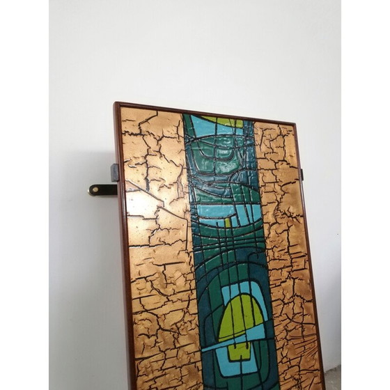 Image 1 of Vintage coffee table in polychrome copper, Italy 1950