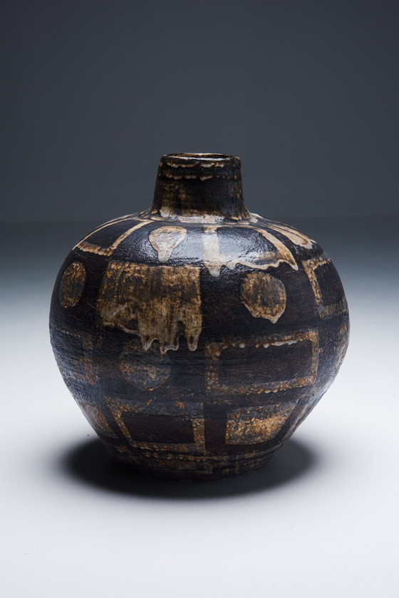 Image 1 of Abstract German Ceramic Vase - Gerhard Liebenthron