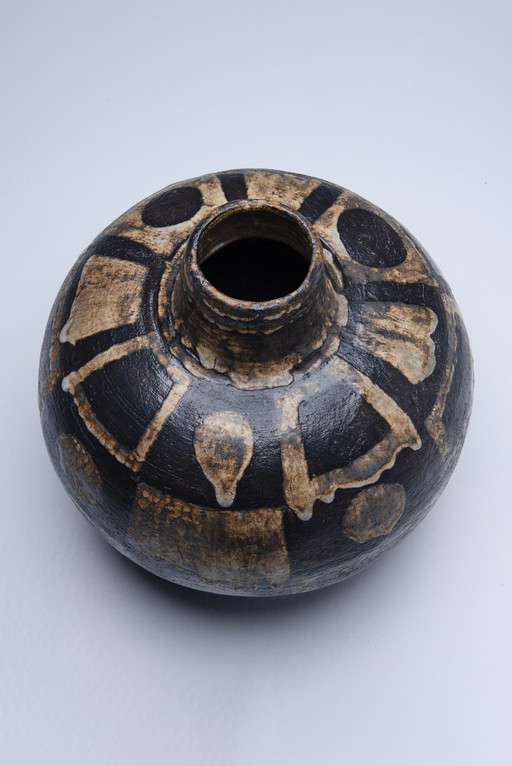 Abstract German Ceramic Vase - Gerhard Liebenthron