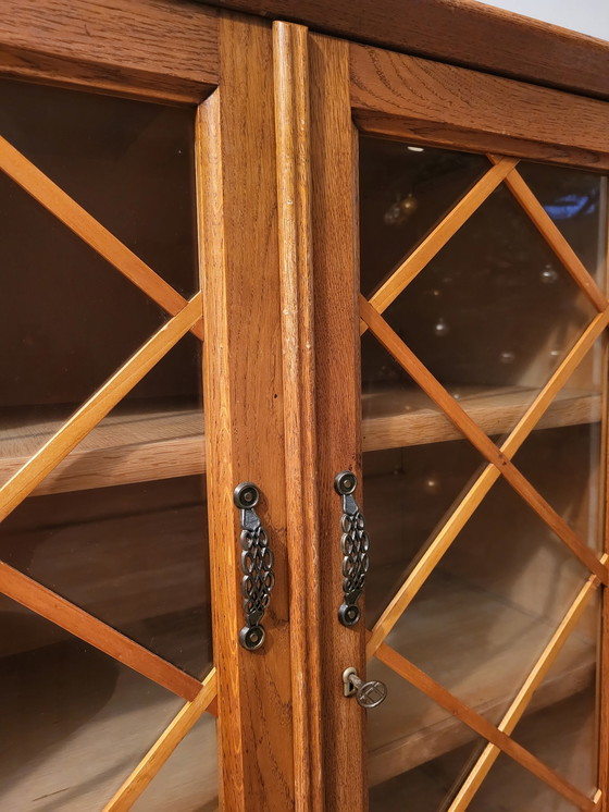 Image 1 of Vintage Solid Oak Display Cabinet