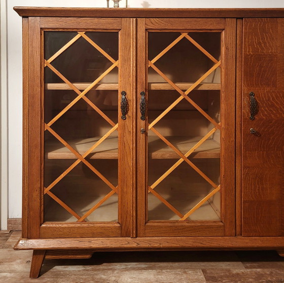 Image 1 of Vintage Solid Oak Display Cabinet