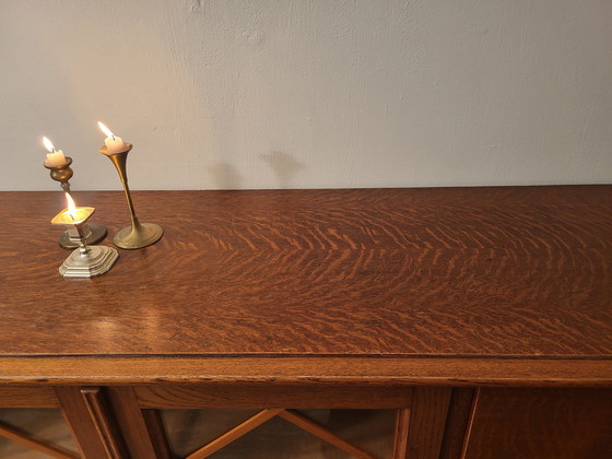 Image 1 of Vintage Solid Oak Display Cabinet