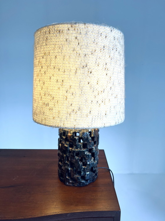 Image 1 of Ceramic Brutalist Table Lamp